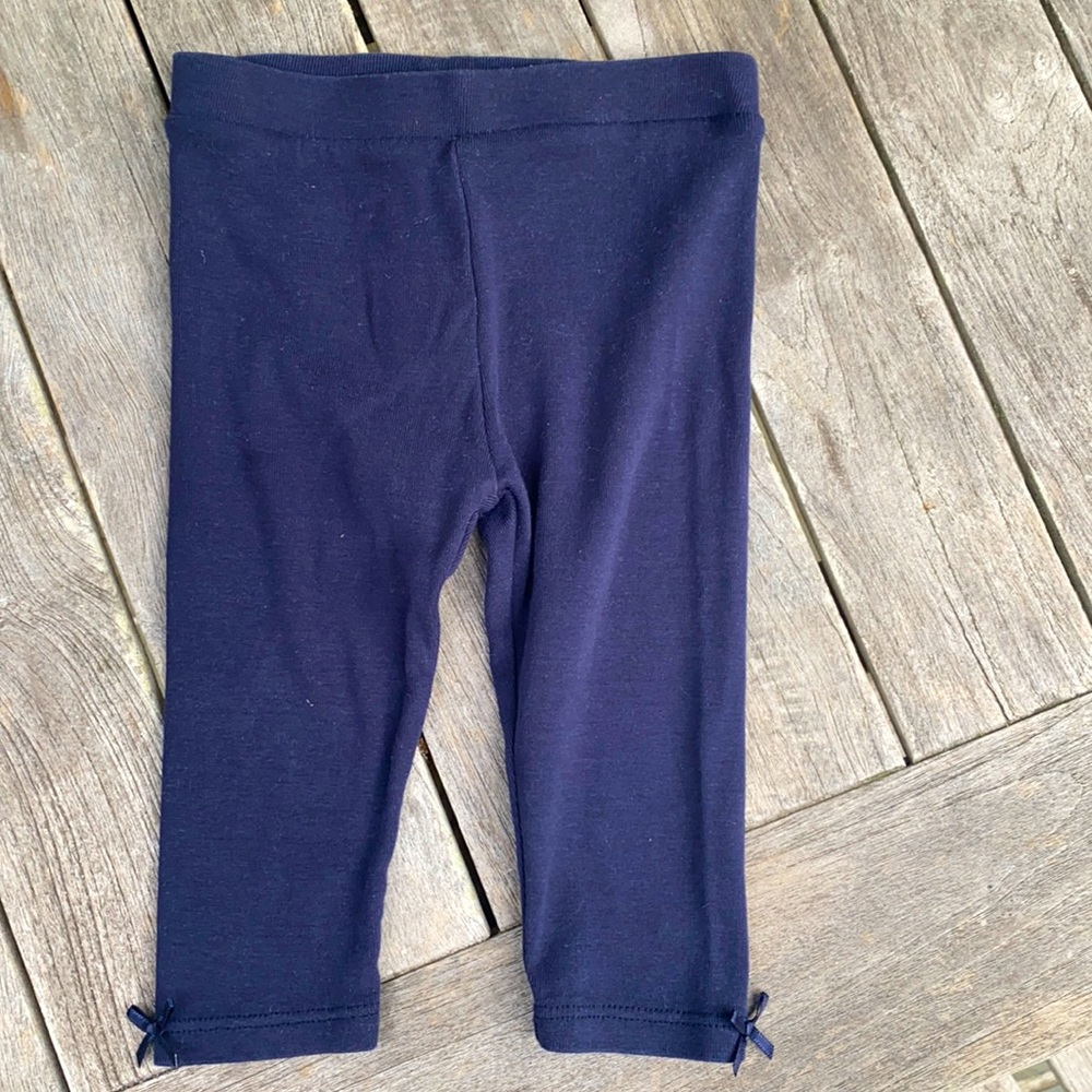 Jacadi 6m girls’ cotton pants with bows on cuffs